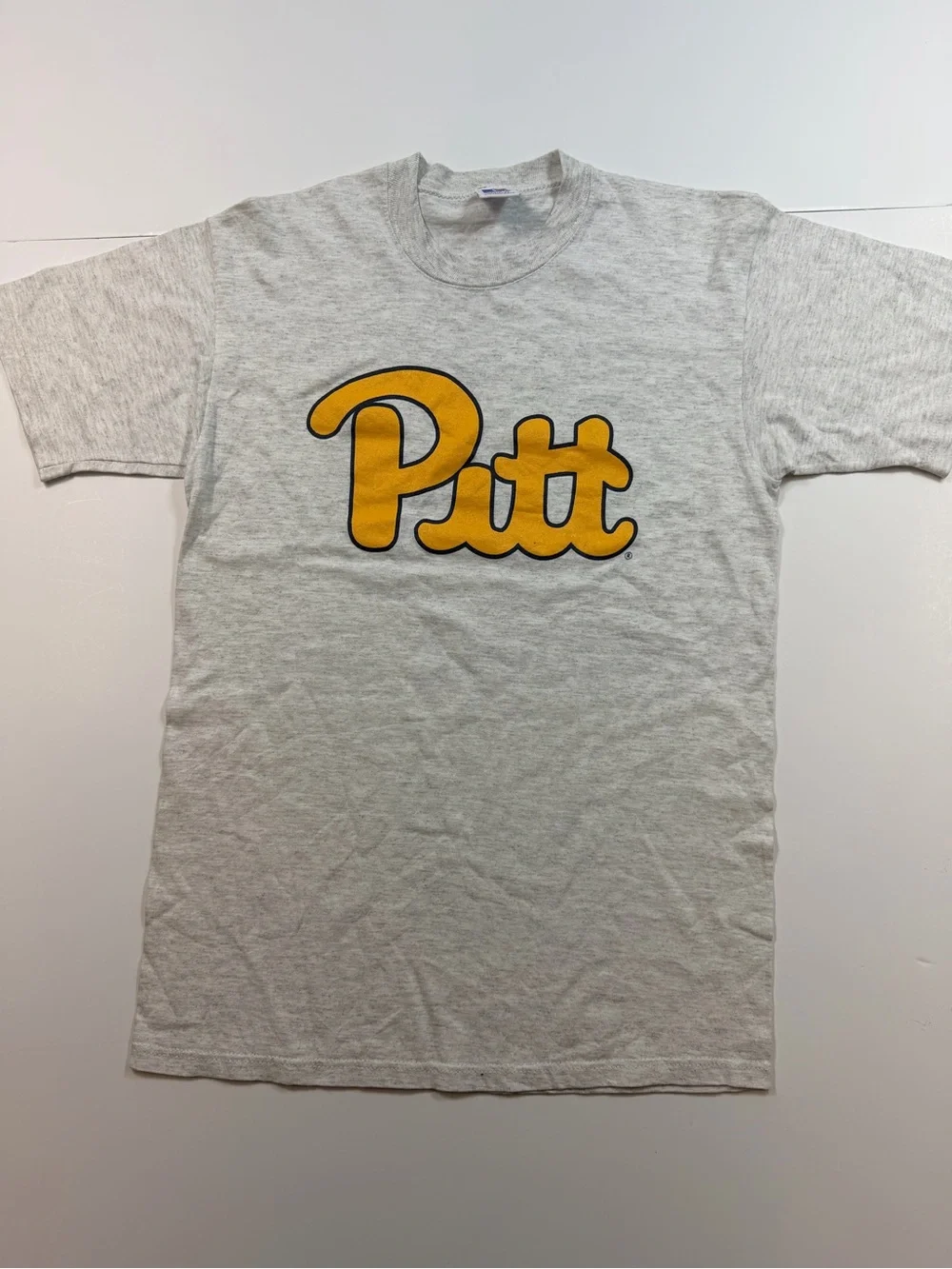 PITT Russell Athletic Heather Gray Tee with youth XL, nice condition